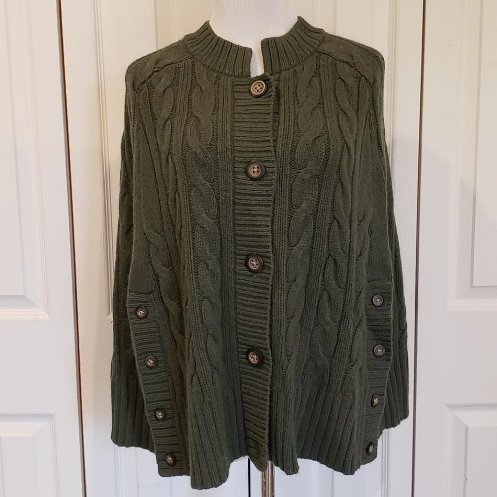 Banana Republic Wool Blend Poncho Cape